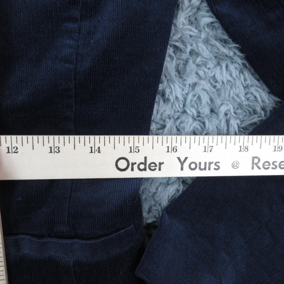 Eileen Fisher Blazer Womens 0 Navy Blue Corduroy Stretch Organic Cotton Jacket - Picture 6 of 16